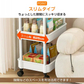 キッチンワゴン 「ホワイト」 キッチン収納 スリム 収納棚 収納ワゴン 収納ラック おしゃれ キャスター付き 組立簡単 収納カート 小物 台所収納 洗面所 軽量 組替可能 4段
