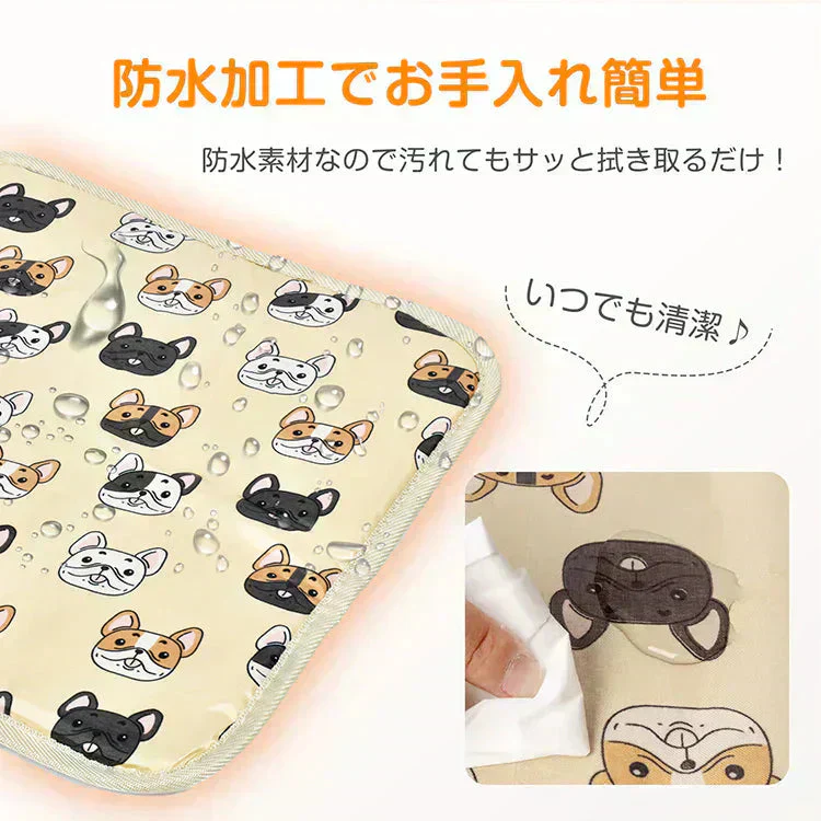 ペット用 ホットカーペット「あしあと柄」 ヒーターマット ホットマット ペット電気毛布 PSE認証