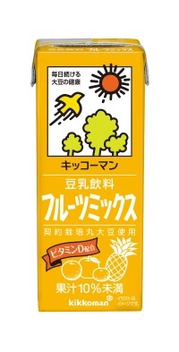【送料無料】 キッコーマン 豆乳飲料 フルーツミックス 200ml×1ケース/18本