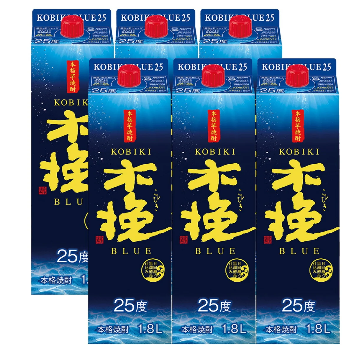 雲海 木挽 BLUE ブルー 25度 パック 1800ml 1.8Ｌ×6本