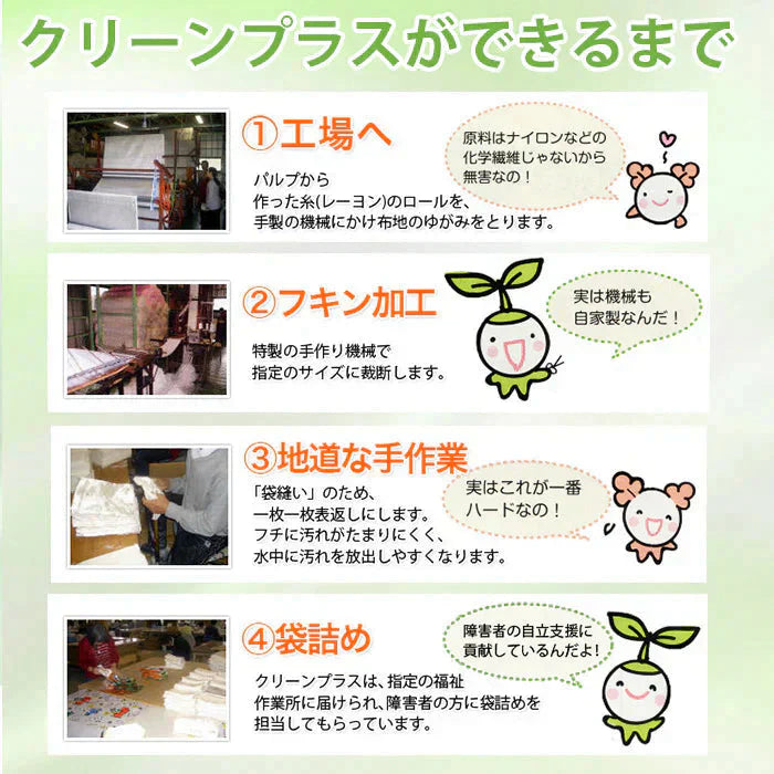 【洗剤不要！水だけで油汚れが落ちる魔法のふきん】クリーンプラス  5色セット 油汚れ クロス 台ふきん ふきん ダスター  油汚れ キッチン