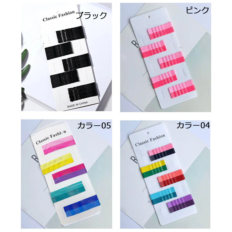 (ピンク)ヘアピン 50本セット カラーピン 前髪 ヘアアクセサリー定番 髪留め かわいい オフィススタイル デイリー