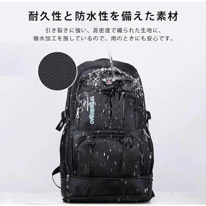 即納商品 バックパック メンズ レディース 大容量 50L リュックサック リュック 登山 拡張 撥水 多機能 出張 旅行 通勤 通学 防災 キャンプ用 ビジネスリュック 男女兼用 g83C(ブルー)