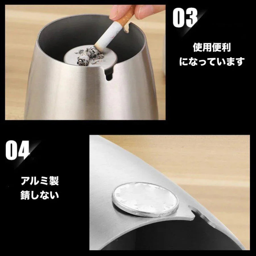 売れ筋ランキング1位 灰皿 蓋付き 携帯灰皿 ビッグ 密閉性あり 滑り止