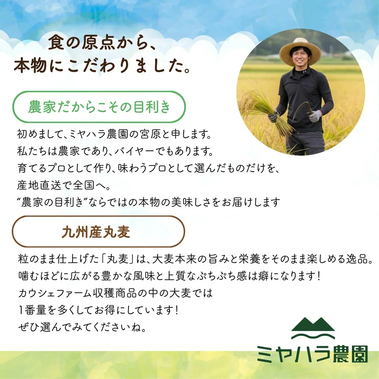 【お届けまで約3週間】丸麦 900g 国産100% もっちりプチプチで美味しい！家族みんなが好きなる雑穀 ダイエットにも◎【カウシェファーム収穫対象商品】
