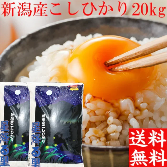 コシヒカリ 玄米 20kg 送料無料 新潟産 コシヒカリ 玄米 20kg 送料無料 玄米20kg 10kg×2袋 新潟米 農家直送 こしひかり ２０キロ 玄米