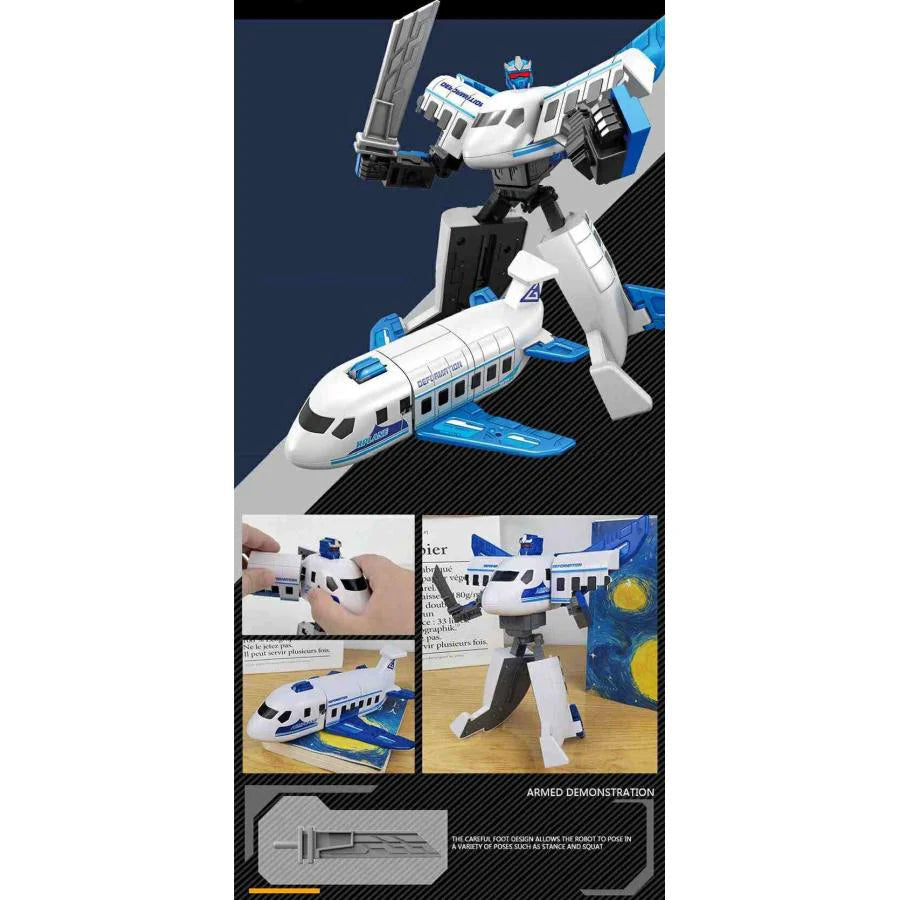 ロボット おもちゃ プレゼント 5タイプ 車 変身 車マン w499B(Bタイプ)