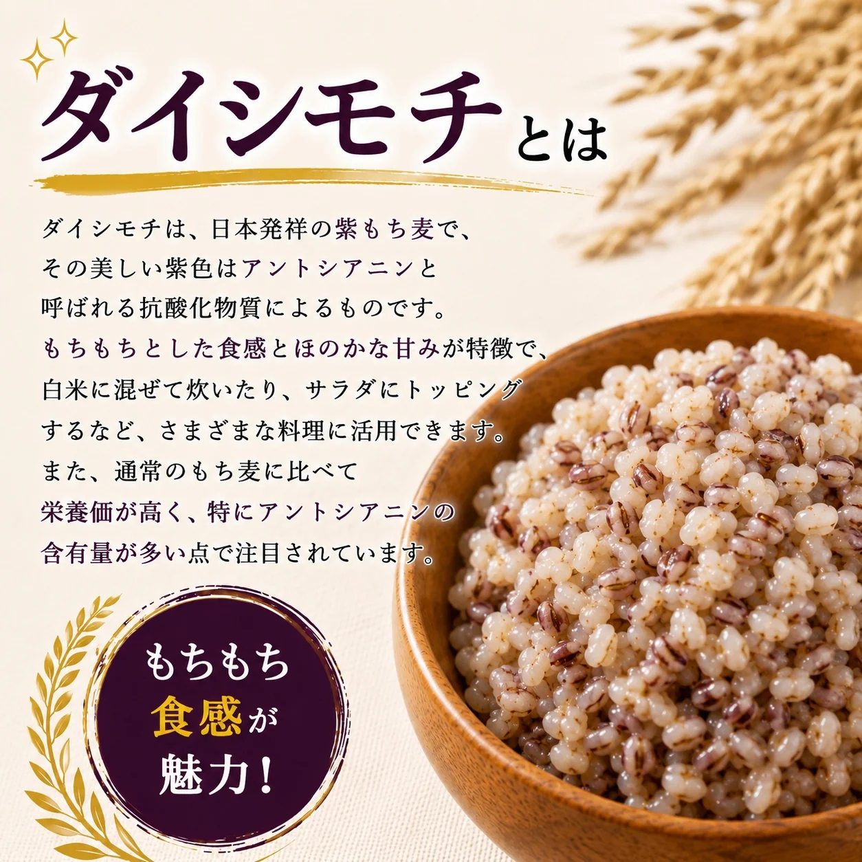 ★ダイシモチ / もち麦　5kg　令和8年岡山県産《毎日の健康に》