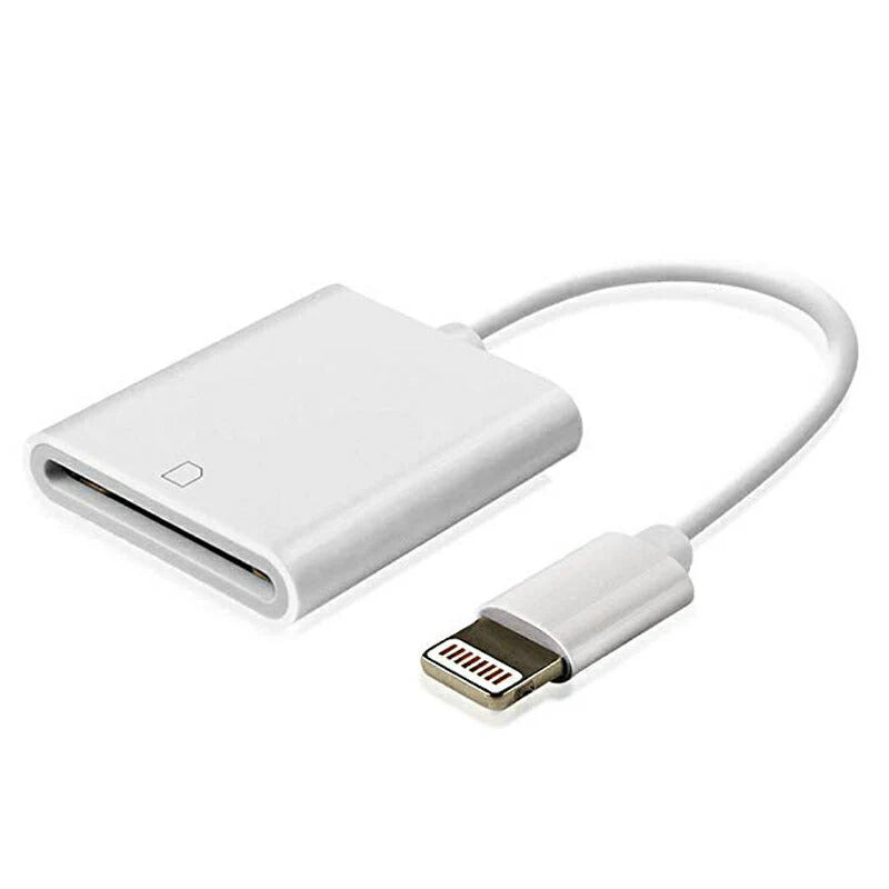 iPhone用SDカードリーダー lightning⇔SDアダプタ ケーブル iPad Lightningライトニング専用 アイパッド データ転送 バックアップ 写真 映像 ファイル 保存移動