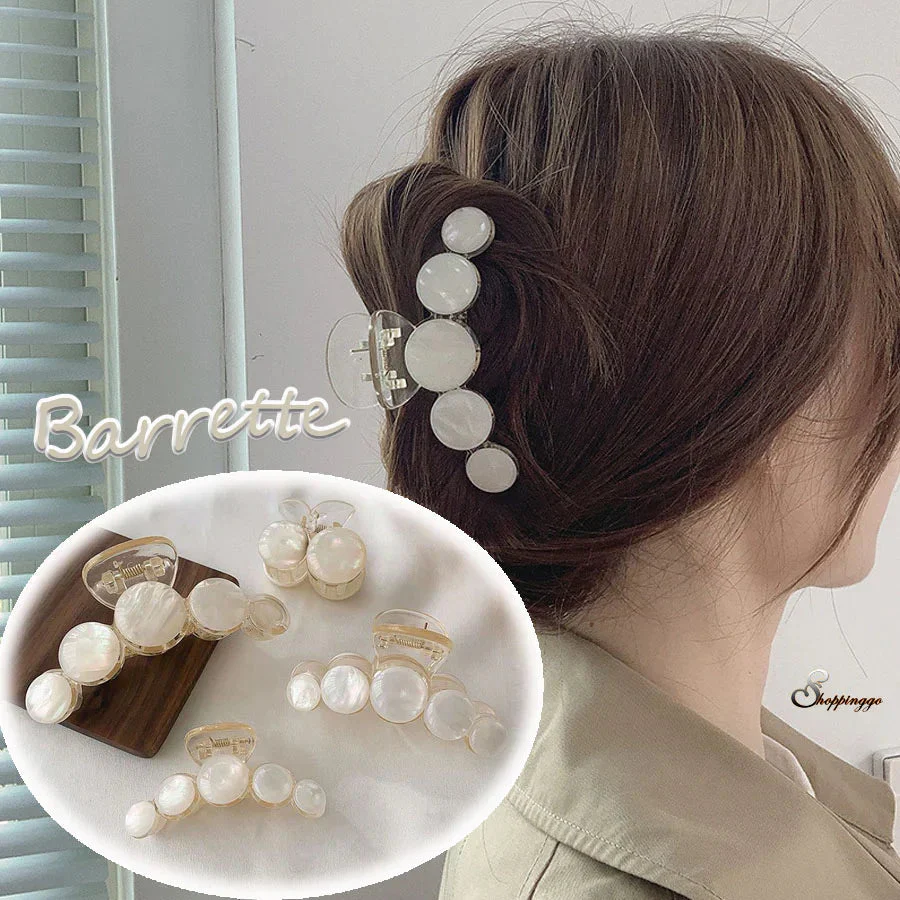 (A01)バンスクリップ ヘアクリップ 大粒 バレッタ まとめ髪 髪飾り ヘアアクセサリー 髪留め ヘアアレンジ