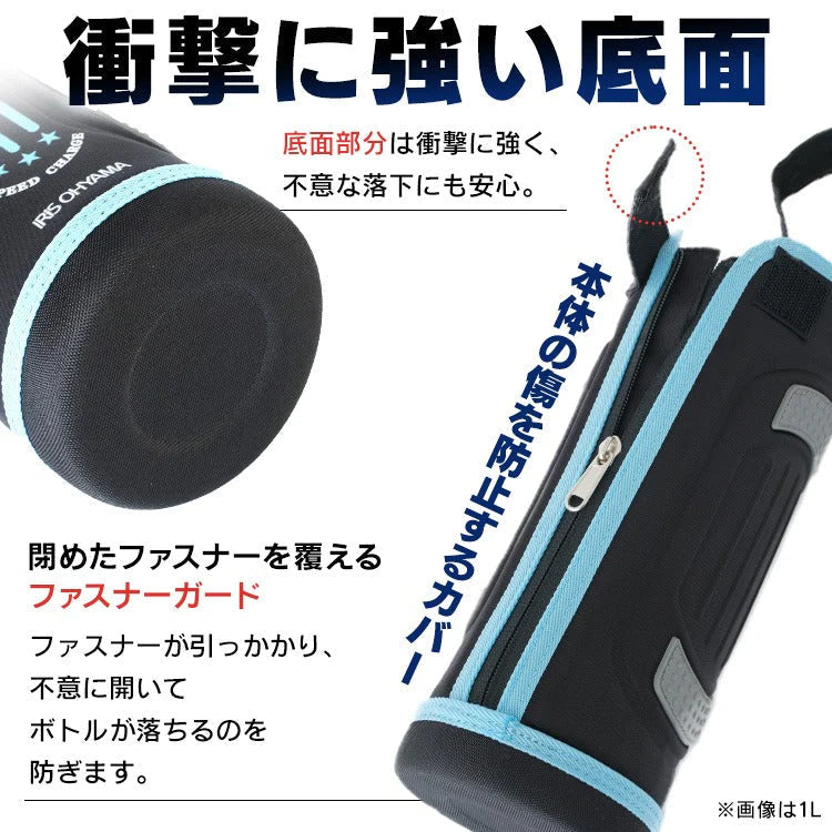 【カートアップNG】アイリスオーヤマ  ステンレスケータイボトル ダイレクトボトル DB-1500 ブルー