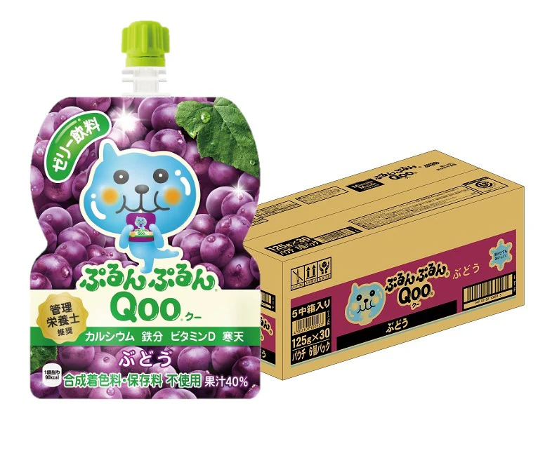 【送料無料】コカ・コーラ ミニッツメイド ぷるんぷるんQoo クー ぶどう ゼリー飲料 パウチ 125g×30個/1ケース