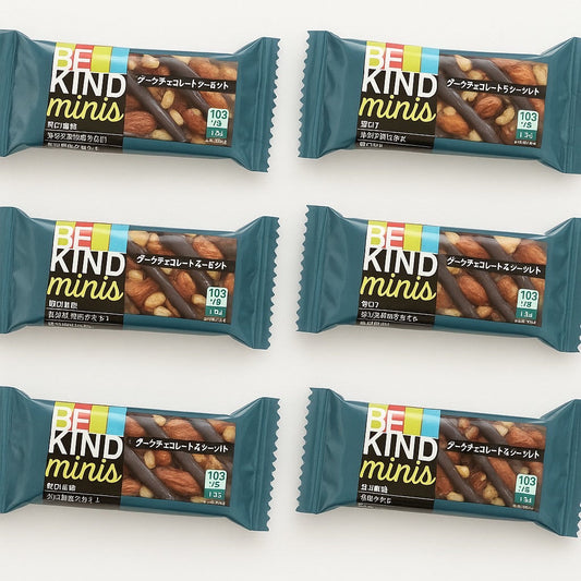 ビーカインド ミニバー ナッツバー 6本 ダークチョコレート &シーソルト 低GI チョコレート チョコ ナッツ お菓子(ビーカインド6)