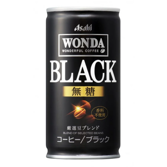 アサヒ WONDA ワンダ ブラック 無糖 185ml×1ケース/30本