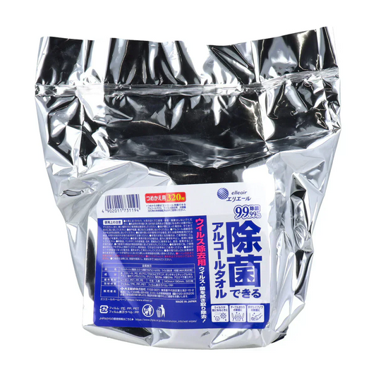 除菌ウェットティッシュ エリエール 除菌できるアルコールタオル ウイルス除去用 詰替用 大容量320枚入り