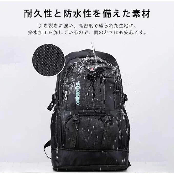 即納商品 バックパック メンズ レディース 大容量 50L リュックサック リュック 登山 拡張 撥水 多機能 出張 旅行 通勤 通学 防災 キャンプ用 ビジネスリュック 男女兼用 g83D(グリーン)