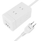 タワー電源タップ タワーコンセント mini型 6個口 1m 雷ガード USB-A USB-C タコ足 コンパクト アダプター対応 複合電源タップ 急速充電 節電 電源タップ usb 電源タップ スイッチ ９個口電源タップ 1m  絶縁キャップ 雷ガード・ホワイト・ 薄型 ・縦型コンセント 省エネ