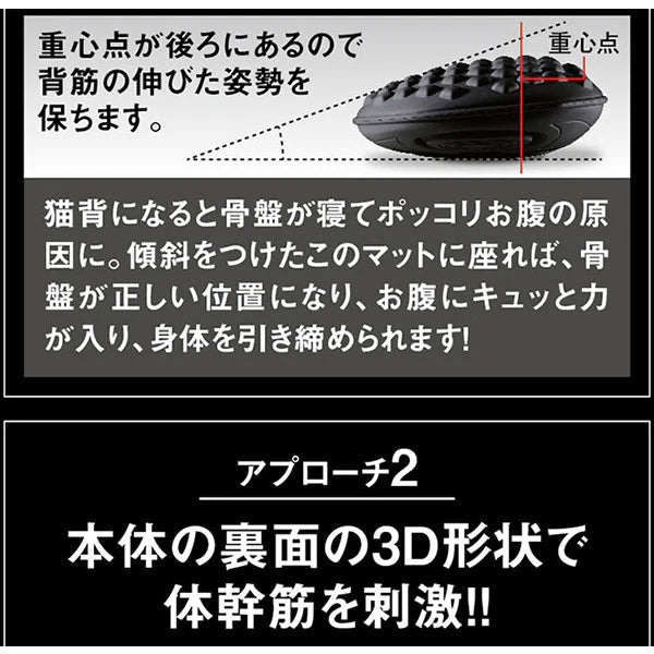 体幹筋シェイプ　エクササイズマット 【クッション　1日10分座るだけ　下半身 お尻の筋肉　たるみ　引き締め　健康運動指導士開発 骨盤底筋 エクササイズ 簡単】