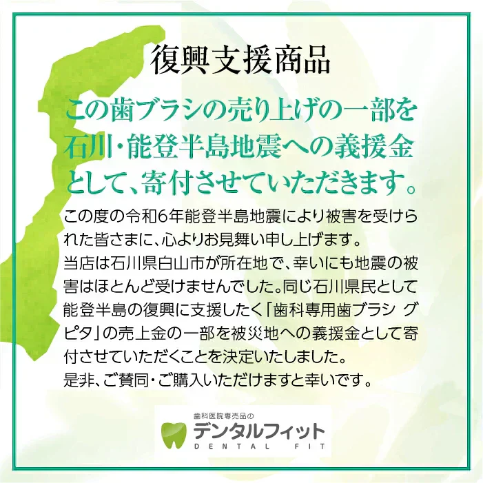 歯科専用歯ブラシ Gupita グピタ (毛のかたさ：Mふつう) 20本セット ／ 理想の歯ブラシ 全5色 個包装 ／ 復興支援商品【メール便送料無料】