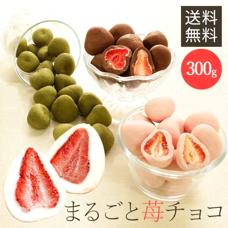 【カートアップNG】【訳あり】【賞味期限2023/8/22】まるごといちごチョコ 300g ストロベリーチョコ【エコ得】