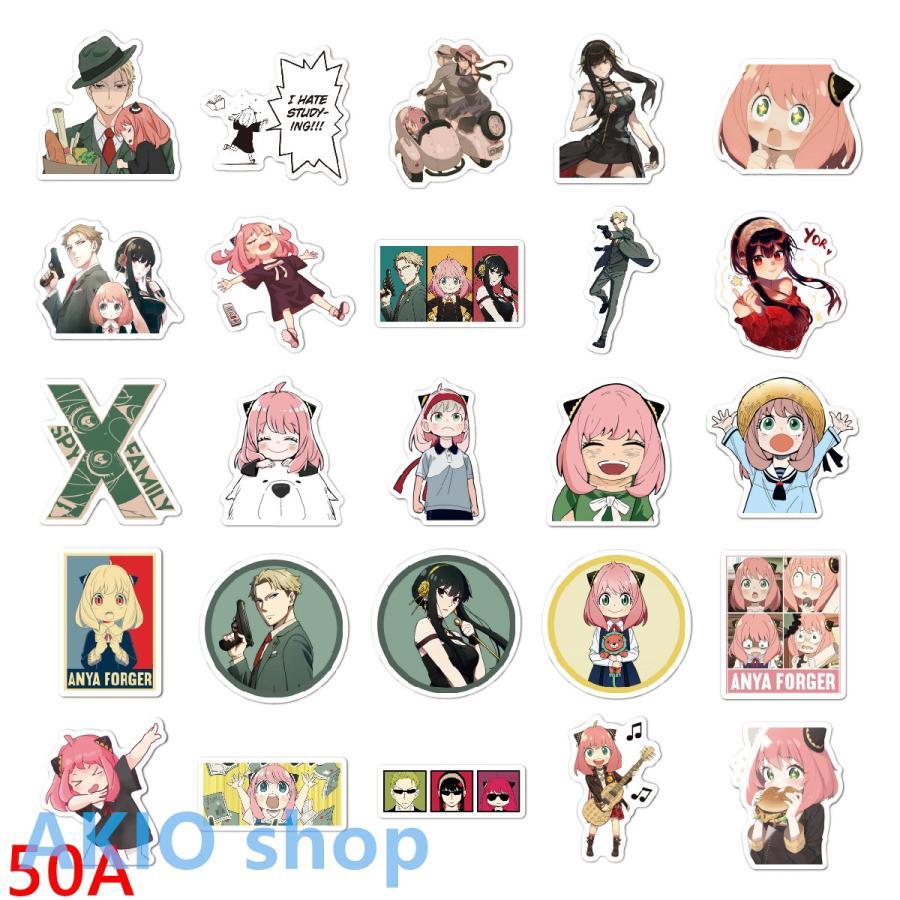 スパイファミリーシール 100枚セット ステッカー for SPY×FAMILY 防水 アニメ かっこいい かわいい おしゃれ 可愛い バイク パソコン ヘルメット s040