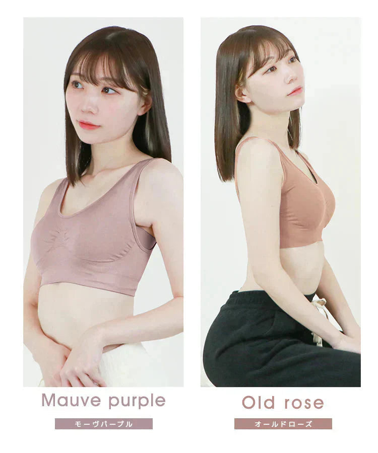 【3Lサイズ】【モーヴピンク】ナイトブラ 育乳 ノンワイヤー 脇高 大きいサイズ マタニティブラ 小胸 バストケア 昼夜兼用 産後 夜用 無地 痛くない 谷間 補正下着 24時間 大きめ MODE：FIT モードフィット