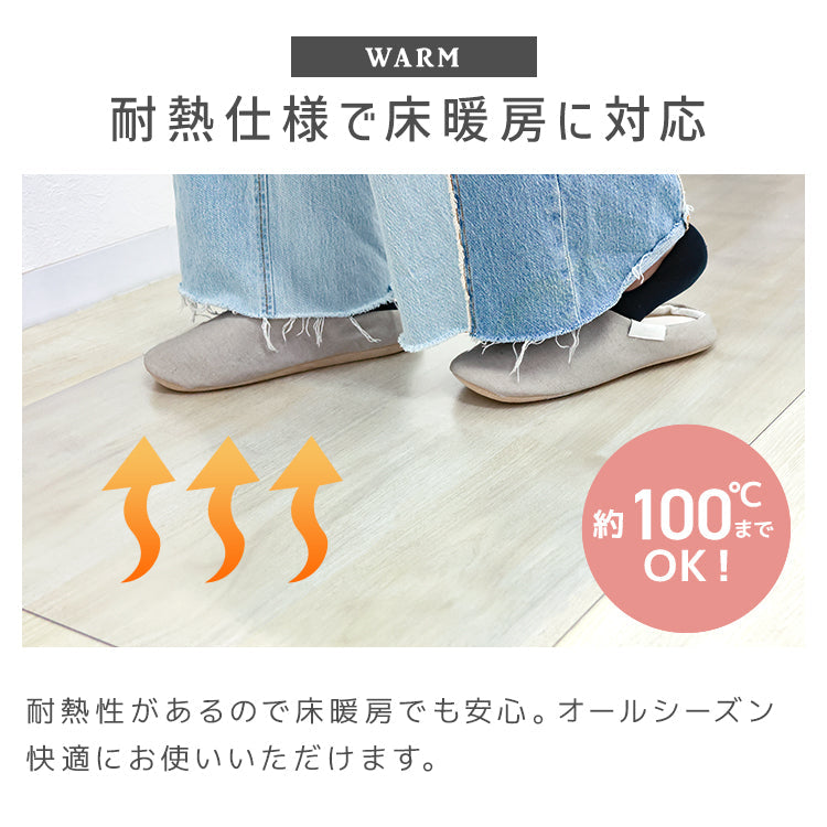ダイニングマット 撥水 クリア 180cm×180cm ダイニング マット 透明 防水 床暖房対応 抗菌 防カビ 厚1.5mm クリアマット 透明マット 保護シート フロアマット キッチンマット テーブルマット クッションマット