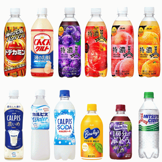 【新24本セット】アサヒ飲料 ジュース 詰め合わせ 24本 セット アソート 飲み比べ ペットボトル カルピス 三ツ矢サイダー ドデカミン バヤリース 炭酸 乳酸菌 備蓄 非常食 ローリングストック ギフト 関東圏送料無料