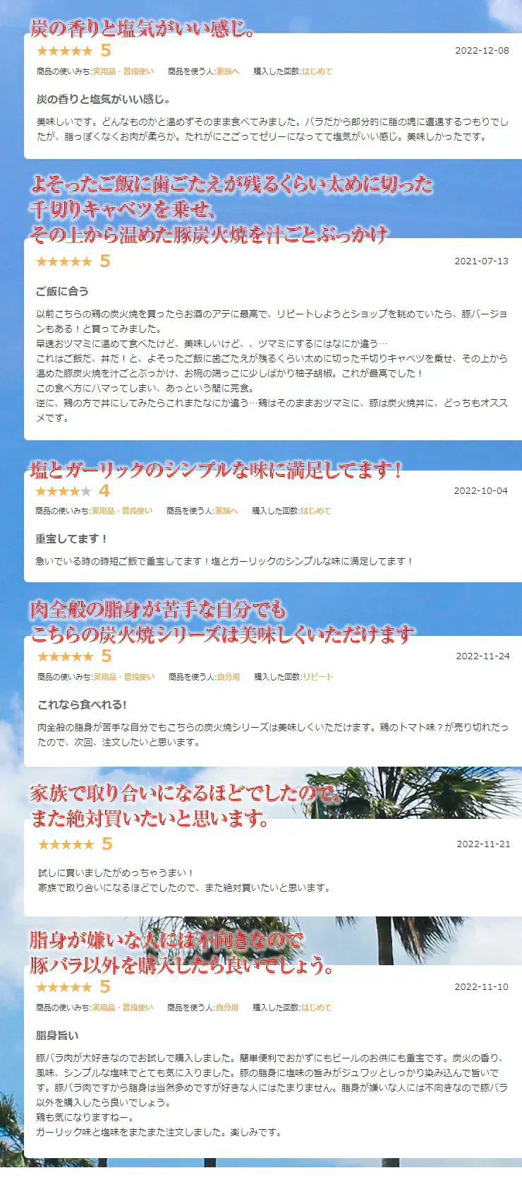 豚バラ炭火焼100ｇ×4 チキンカチャトーラ風味