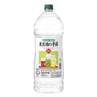 【送料無料】【ホワイトリカー】宝 果実酒の季節 ホワイトタカラ 35度 4000ml 4L×4本【北海道・沖縄県・東北・四国・九州地方は必ず送料が掛かります】