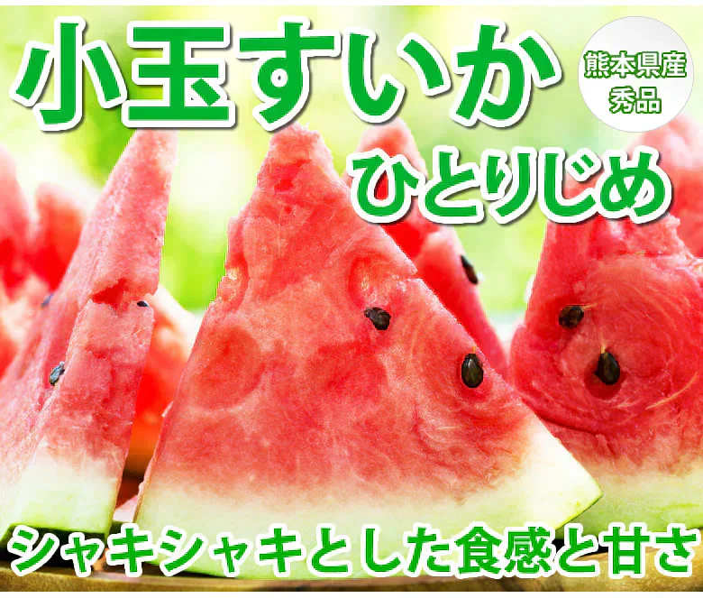 すいか 送料無料 小玉すいか ひとりじめ 秀品2玉 約2～3kg 西瓜 スイカ 熊本県産 お取り寄せ フルーツ