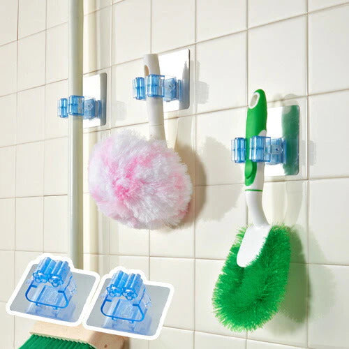 何度でも貼れるローラーフック２個組 [ フック 壁 穴開けない 簡単 強力固定 整理整頓 壁掛け 穴を開けない 強力 粘着 簡単設置 何度でも使える 繰り返し使える 風呂場 玄関先 扉 キッチン 倉庫 屋外 耐荷重2kg 収納 片付け ]