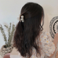 (E)パール バンスクリップ ヘアクリップ アクセント バレッタ まとめ髪 髪飾り ヘアアクセサリー 髪留め ヘアアレンジ