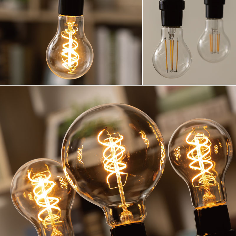 【40W形相当(2個セット)】LED電球 40W  E26 調光器対応 一般電球 照明 節電 全方向 高輝度 電球 電球色 フィラメント電球 LED レトロ電球 led電球 透明 クリア電球 明るい エジソンバルブ 40形 60形 相当 おしゃれ 暖色 省エネ 長寿命 プレゼント 新生活