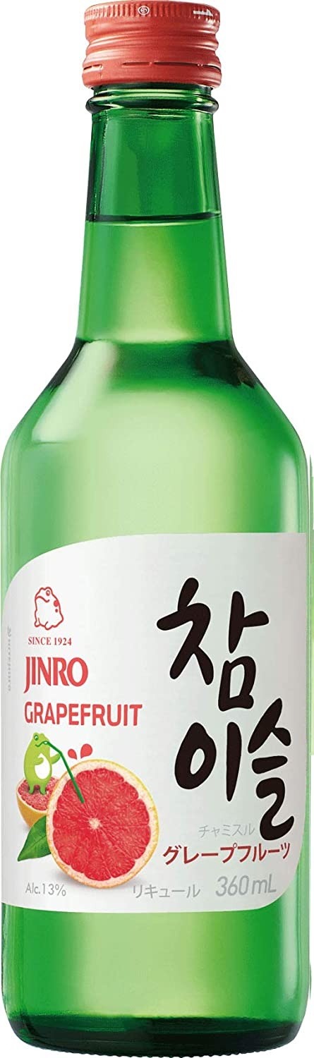 眞露 JINRO チャミスル グレープフルーツ 13度 360ml 1本【ご注文は20本まで1個口配送可能】