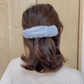 (ブルー)もこもこヘアピン 大きめ　ヘアクリップ　韓国風　ヘアアクセサリー　かわいい　オシャレ　髪飾り パーティー飾り 上品