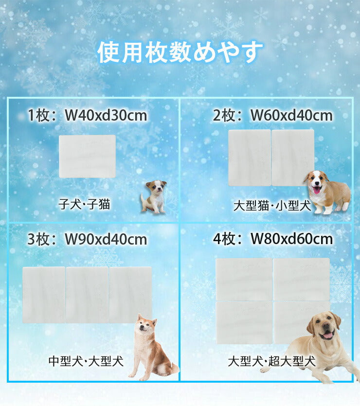 (ホワイト)大理石 ペットマット ペット 冷感 ひんやりボード マット 涼しい 40×30cm 天然大理石 角丸 省エネ 電源不使用 ずれ防止
