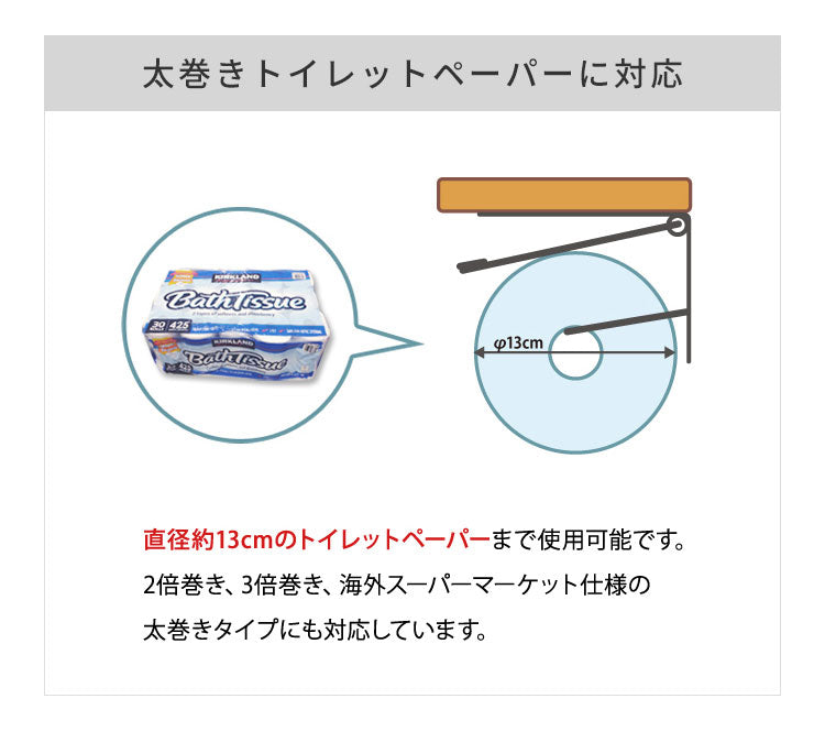 (グレー×ホワイト)トイレットペーパーホルダー ダブルタイプ 2連 天板付き 天然木 パイン材 耐荷重5kg 棚付き アイアン 木目 飾り棚 おしゃれ モダン 北欧 アンティーク トイレ用品 トイレ 収納 お手洗い トイレットペーパー 【送料無料】