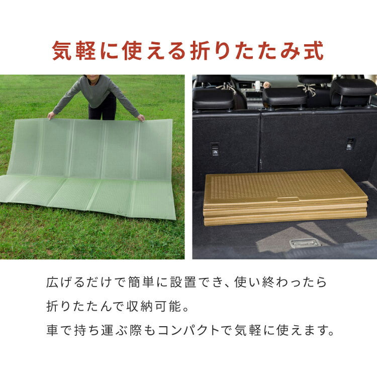 (アイスグレー)キャンプマット 折りたたみ 200×150cm クローズドセル 厚み1cm デコボコ軽減 滑り止め お手入れ簡単 軽量 アウトドアマット フォームマット テントマット ダブル スリーピングマット【送料無料】