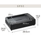 (ブラック)simplus 吸煙グリル ガラス蓋付き 無煙グリル 最高250℃ ホットプレート 無煙ロースター 無煙 温度調節 ロースター 減煙 シンプラス SP-GLL01 煙の出にくい スモークレス 穴あきプレート 減煙【送料無料】