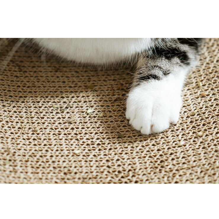 (カラー：ブラウン/タイプ：通常版)爪とぎ 猫 ループ型 両面仕様 またたび付 強化ダンボール 高耐久 木目調 大理石調 ナチュラル ブラウン ホワイト 猫爪とぎ 爪研ぎ 爪とぎベッド ベッド 枕 ペットベッド 段ボール 猫用品 【送料無料】