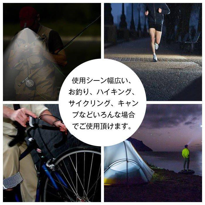 LEDキャップライト ヘッドライト 懐中電灯 USB充電可能 電池残量表示 帽子ライト 高輝度 ポータブル 軽量 着用可能 防水ヘルメットライト 男女兼用