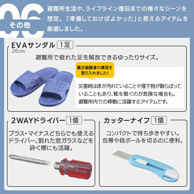 【カートアップNG】防災セット 1人用 27点 1セット