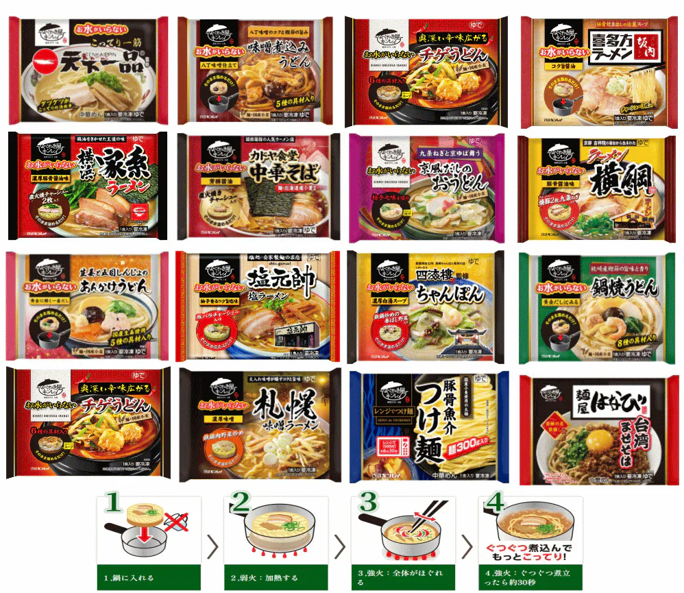【新発売】 冷凍食品 キンレイ 冷凍麺  バラエティー 8袋 冷凍うどん 鍋焼き 牛すき 味噌煮込み 京風うどん  チゲ 皿うどん 台湾まぜそば カドヤつけそば