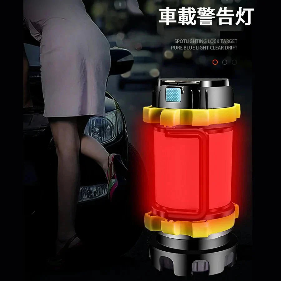 LED ランタン 懐中電灯 サーチライト CREE社製高輝度チップ搭載 USB充電式 一台三役  防滴 キャンプ 登山 釣り 防災 停電 緊急 非常用 PSE認証 w031A(オレンジ)