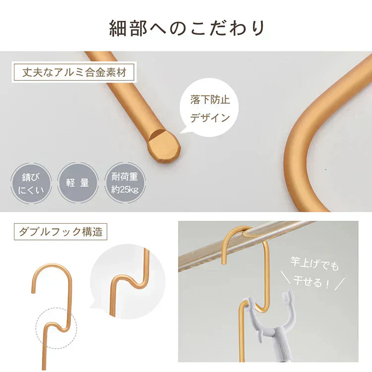 シーツハンガー 折りたたみ式 円形ハンガー スパイラルハンガー ループハンガー 省スペース 部屋干し シーツ バスタオル