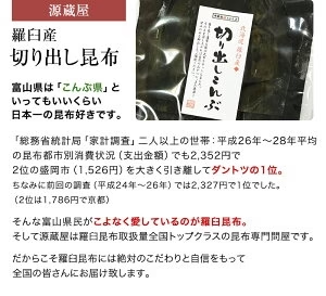 [大袋] 羅臼産 切り出し昆布 310g 徳用サイズ