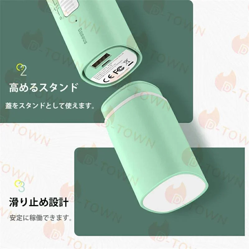 携帯扇風機 手持ち/卓上両用 ハンディファン ミニ扇風機 扇風機 小型強風 軽量 静音設計 USB充電式 バッテリー内蔵 携帯便利 熱中症対策 w404B(ピンク)