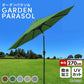 【グリーン】ガーデンパラソル 270cm 傾く パラソル アルミ 傾くパラソル UVカット チルト機能 ビーチパラソル 傘 ガーデン ガーデニング カーデンファニチャー 庭 テラス ビーチ キャンプ 日傘 折りたたみ 日よけ