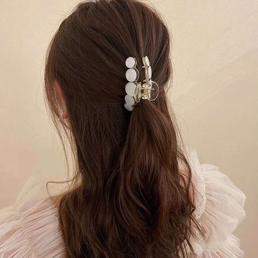 (L01)バンスクリップ ヘアクリップ 大粒 バレッタ まとめ髪 髪飾り ヘアアクセサリー 髪留め ヘアアレンジ